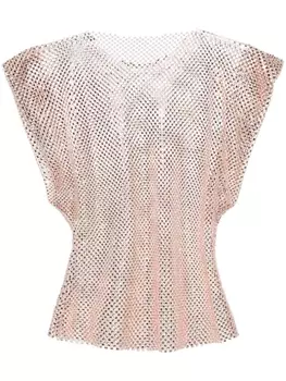 Philosophy Di Lorenzo Serafini топ с перфорацией и стразами, розовый