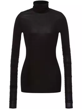 Philosophy Di Lorenzo Serafini топ с высоким воротником и длинными рукавами, черный