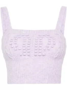 Philosophy Di Lorenzo Serafini трикотажный топ c объемным декором, фиолетовый