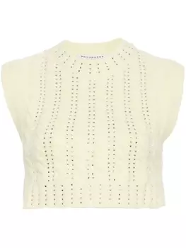 Philosophy Di Lorenzo Serafini трикотажный топ с кристаллами, желтый