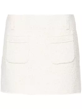 Philosophy Di Lorenzo Serafini твидовая юбка мини с накладным карманом, белый