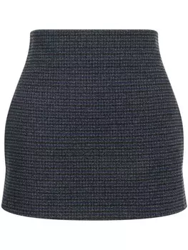Philosophy Di Lorenzo Serafini твидовая юбка мини с завышенной талией, зеленый