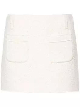 Philosophy Di Lorenzo Serafini твидовая юбка мини с накладным карманом, белый