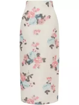 Philosophy Di Lorenzo Serafini юбка миди с цветочным принтом, нейтральный
