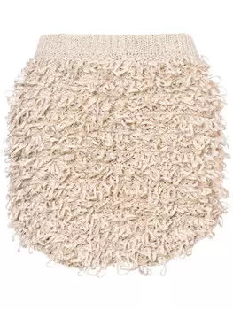 Philosophy Di Lorenzo Serafini юбка мини с бахромой, белый