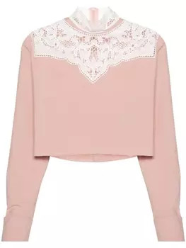 Philosophy Di Lorenzo Serafini укороченная кружевная блузка, розовый