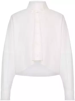 Philosophy Di Lorenzo Serafini укороченная рубашка с воротником на пуговицах, белый