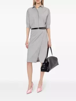 Philosophy Di Lorenzo Serafini укороченная рубашка с короткими рукавами, серый