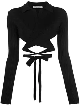 Philosophy Di Lorenzo Serafini укороченный плиссированный топ, черный