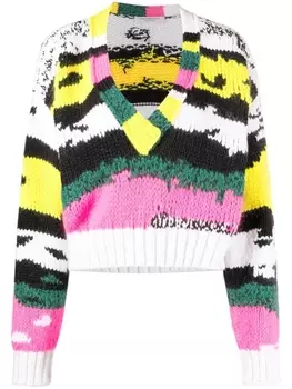 Philosophy Di Lorenzo Serafini укороченный свитер с узором, белый