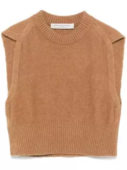 Philosophy Di Lorenzo Serafini укороченный топ без рукавов, коричневый