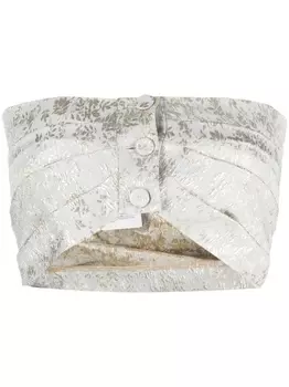 Philosophy Di Lorenzo Serafini укороченный топ на пуговицах, серый