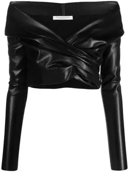 Philosophy Di Lorenzo Serafini укороченный топ с открытыми плечами, черный