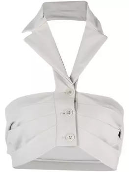 Philosophy Di Lorenzo Serafini укороченный топ с вырезом халтер, серый