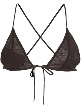 Philosophy Di Lorenzo Serafini укороченный топ с вырезом халтер, коричневый