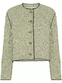 Philosophy Di Lorenzo Serafini жакет из ткани букле на пуговицах, зеленый