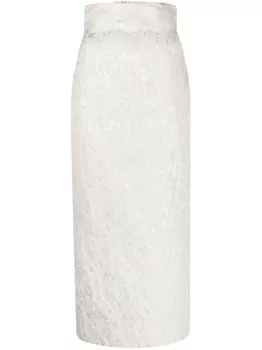 Philosophy Di Lorenzo Serafini жаккардовая юбка-карандаш, серебристый