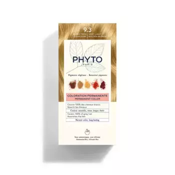 Phyto Phytocolor 9.3 Очень светлый золотисто-русый перманентный краситель без аммиака 100% покрытие седых волос
