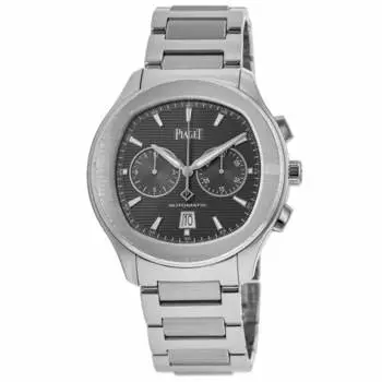 Piaget Polo S Автоматический хронограф Серый циферблат Стальные мужские часы G0A42005