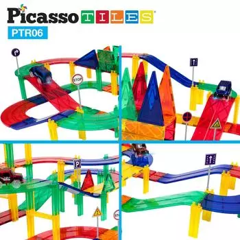 PICASSOTILES Набор дополнений для гоночной трассы из 6 частей Picassotiles