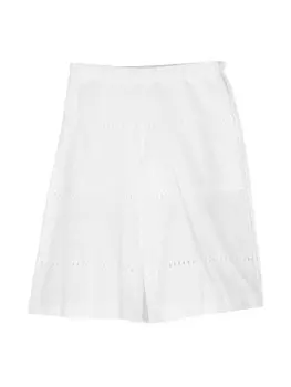 Piccola Ludo брюки с английской вышивкой, белый