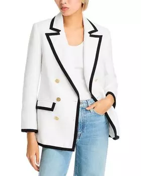 Пиджак Aimee Tipped L'AGENCE, белый