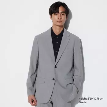 Пиджак airsense с эффектом шерсти с принтом UNIQLO, серый