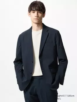 Пиджак Airsense Uniqlo, темно-синий