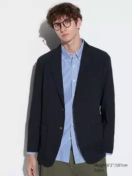 Пиджак airsense Uniqlo, темно-синий
