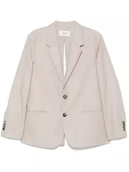 Пиджак AMI Paris из натуральной шерсти, коричневый