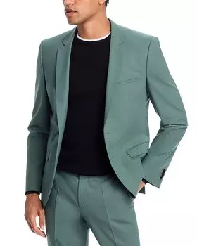 Пиджак Arti Super Flex Solid Extra Slim Fit HUGO, зеленый