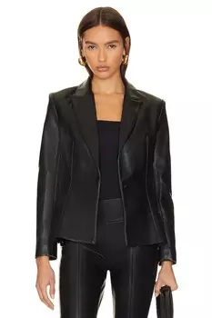 Пиджак BCBGMAXAZRIA Leather, черный