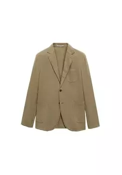 Пиджак-блейзер DELAVE Mango, хаки