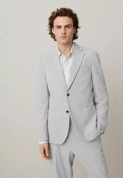 Пиджак-блейзер REGULAR FIT -SEERSUCKER TEXTURE - Suit jacket Next, серый