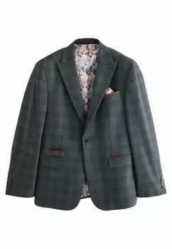 Пиджак-блейзер REGULAR FIT - TRIMMED CHECK. - Suit jacket Next, зеленый