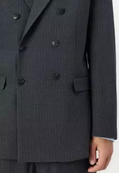 Пиджак-блейзер SLHRELAX LIAM PINSTRIPED FLEX Selected Homme, темно-серый