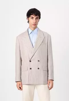 Пиджак-блейзер SLHRELAXED MALIK SUN PINSTRIPED Selected Homme, бежевый