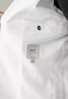 Пиджак-блейзер SLIM FIT LINEN BLEND TWO BUTTON Next, белый