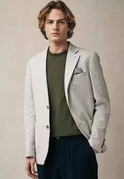 Пиджак-блейзер TEXTURED Next, серый