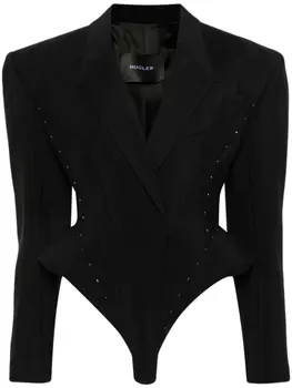 Пиджак-боди Hook & Eye Mugler, черный