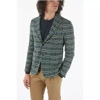 Пиджак CC COLLECTION checked side vents notch lapel PAPIRO 2-button Corneliani, синий