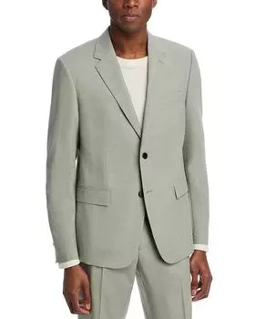 Пиджак Chambers Mlange Slim Fit из мягкой ткани с классическим кроем Theory, зеленый