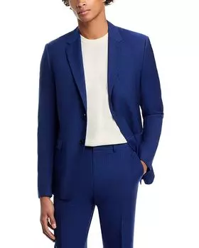 Пиджак Chambers Slim Fit в клетку для пошива Theory, синий