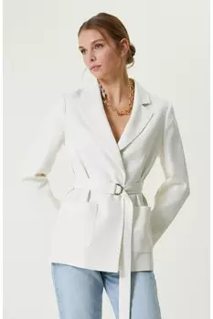 Пиджак цвета экрю с поясом Network, экрю