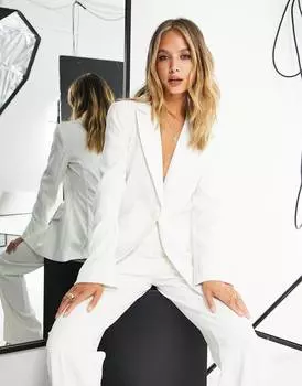 Пиджак цвета слоновой кости ASOS DESIGN