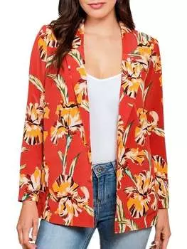 Пиджак Daniel Rainn с открытым передом и цветочным принтом, красный
