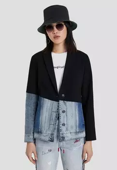 Пиджак Desigual SLIM HYBRID BIMATERIAL, цвет Black