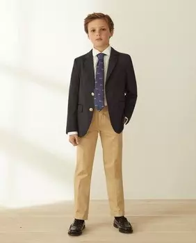 Пиджак для мальчика с контрастными золотыми пуговицами Coconut El Corte Ingls, темно-синий