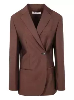 Пиджак Dual Tone Piqu Overlap Rhe, коричневый