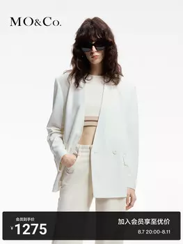 Пиджак двусторонний Moco 2024 с V-образным вырезом, кремовый